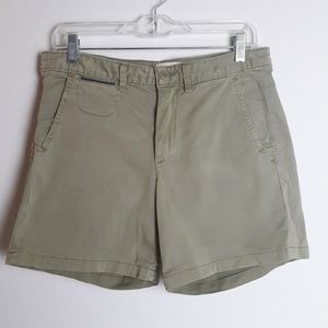 Chino by Anthropologie shorts green tan cotton